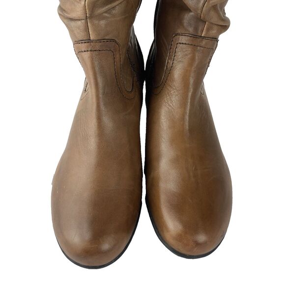 Cobb Hill Womens 10M Brown Leather Riding Boots Western Side Zip - Picture 7 of 16